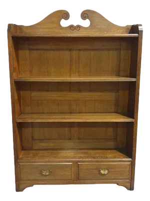 Victorian Open Adjustable Bookcase in Oak