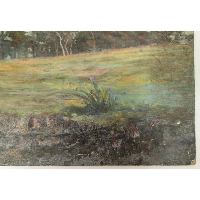 Late 19th Century 19th or 20th Century European French Impressionist Plein Air Landscape Painting For Sale - Image 5 of 11