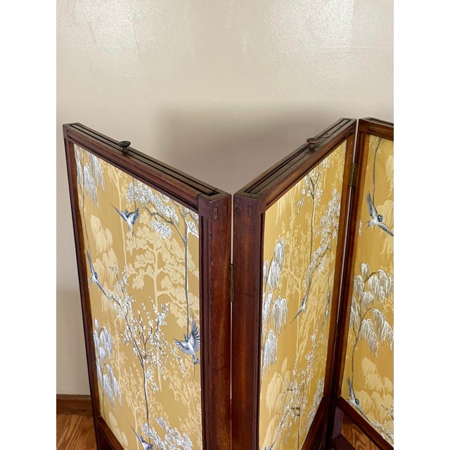 Antique Mahogany ThreePanel Petite Dressing Screen Room Divider Chairish