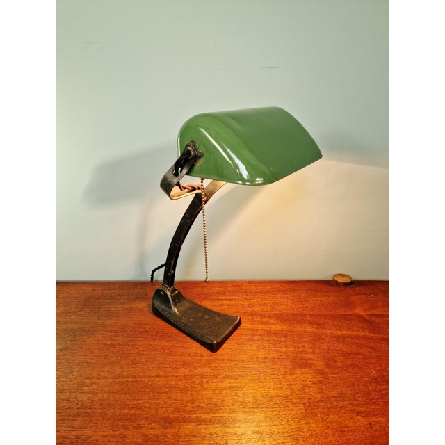 Desk lamp, also known as a banker's lamp, in the Bauhaus style, model 1285, produced by the German manufacturer Schaco in...