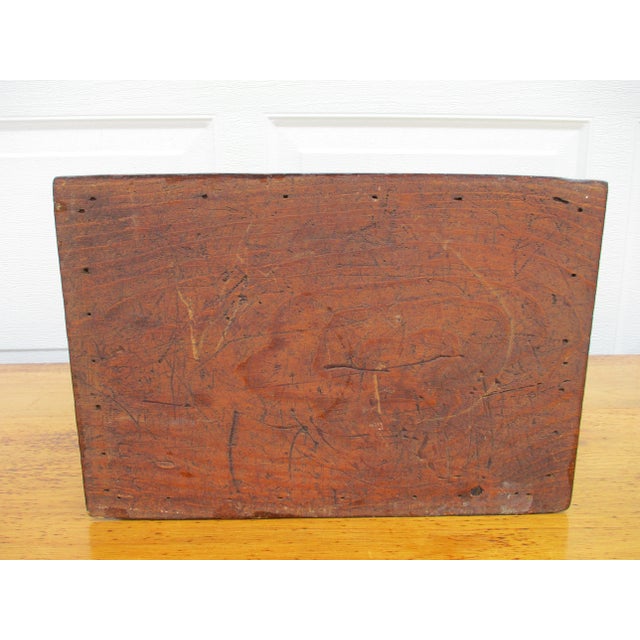 Antique Folk Art Hand Carved Jewelry Box or Trinket Box For Sale - Image 10 of 12