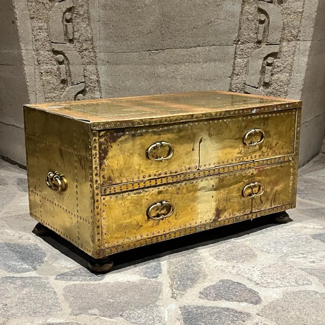 1970s Brass Chest of Drawers by Sarried Ltd, Mid-Century Modern, Spain For Sale In San Diego - Image 6 of 12