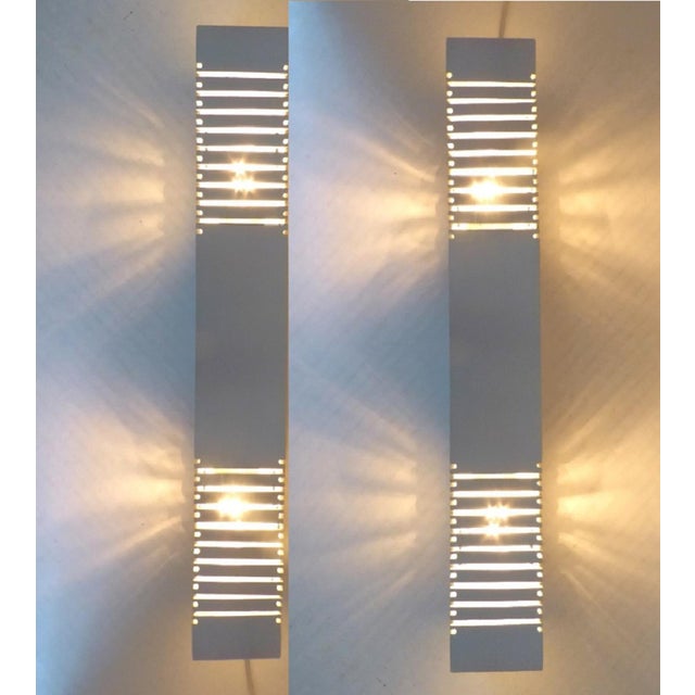 Multiples 1960s Mid Century Minimalist Space Modern Aluminum European Sconces - 3 Available For Sale - Image 9 of 15