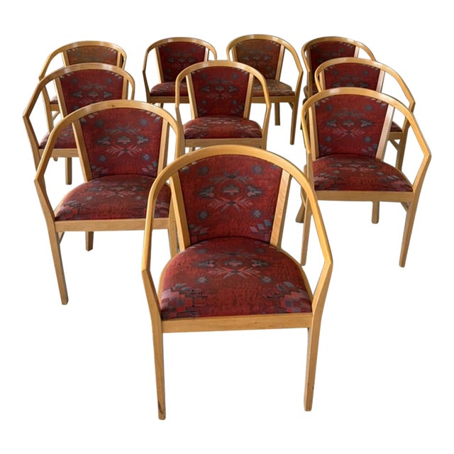 1990s Hank Lowenstein Office or Dining Room Chairs - Set of 8 For Sale