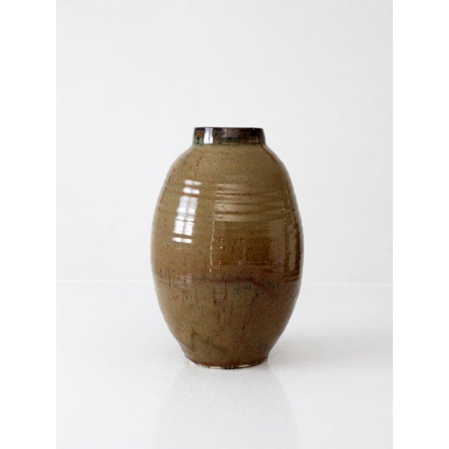 Ceramic Vintage Handmade Studio Pottery Vase For Sale - Image 7 of 10