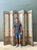 Gray Vintage Neoclassical Paper Folding Screen For Sale - Image 8 of 18