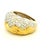 Vintage MDJ Italian Two-Tone Diamond Bombe Ring, Size 6.5 For Sale In Miami - Image 6 of 10