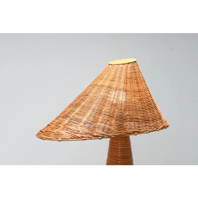 Chloe Rattan Table Lamp For Sale - Image 4 of 4