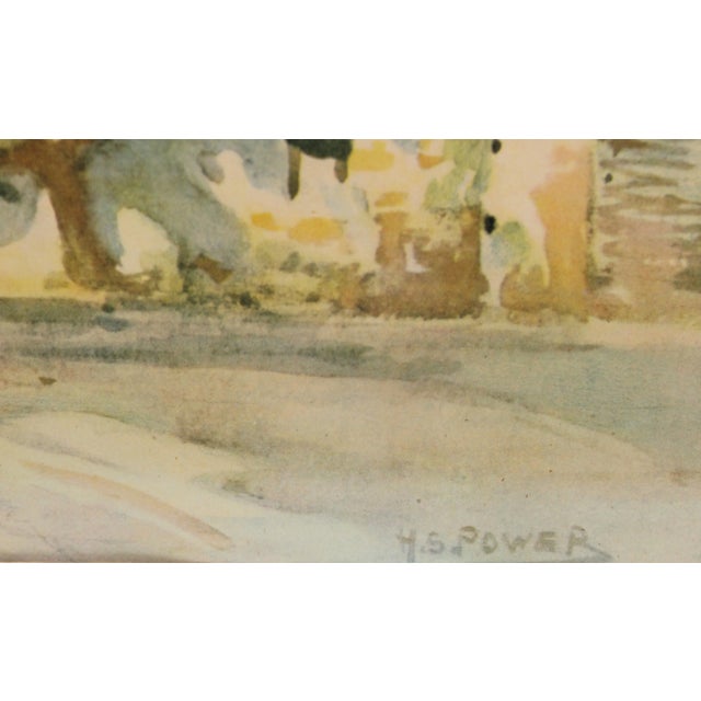 Gustavian Swedish print on heavy artist paper. Presented in pretty soft shades of pale blues, grays, and creams are...