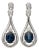 14KW Sapphire(0.88) & Diamond(0.09) Accent Dangle Earrings, 2 pieces For Sale