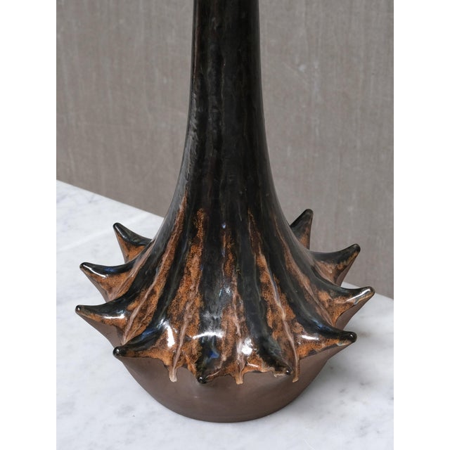 Large Sculptural Ceramic Table Lamp from Niels Preben Larsen, Denmark, 1970s For Sale - Image 4 of 13