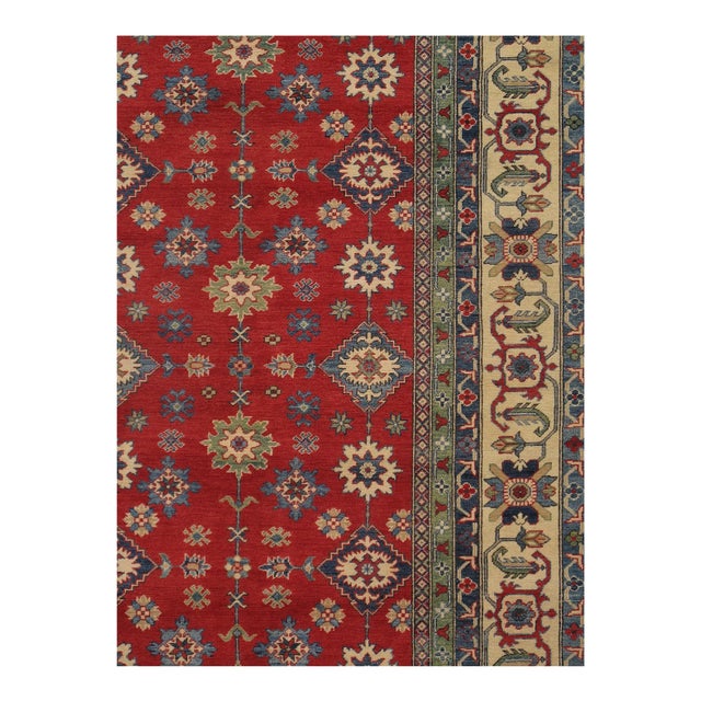 Traditional Pasargad Red Fine Kazak Rug -10' X 13' For Sale - Image 3 of 5
