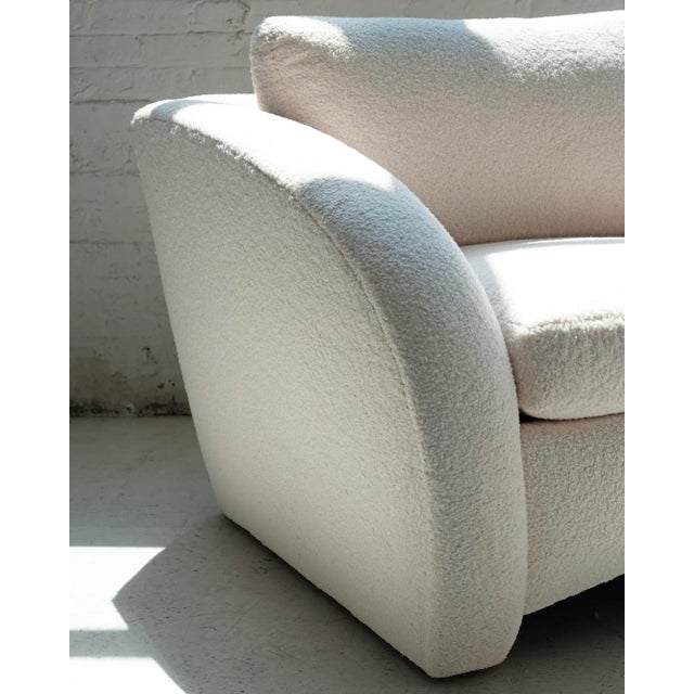 Vladimir Kagan Style Lounge Chair and Ottoman For Sale - Image 10 of 12