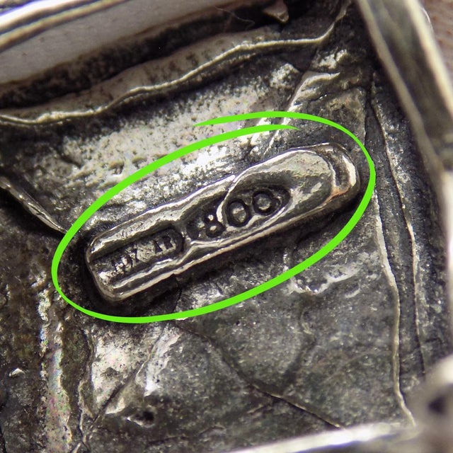 Metal Vintage Italian Handmade Genuine Silver Chair Dollhouse Miniature From Tuscany, 1970s Solid 800 Silver Miniature Furniture and Decor For Sale - Image 7 of 10