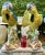 Italian Pair of Large 1980s Italian Hand Painted Porcelain Macaw Parrot Bird Sculptures For Sale - Image 3 of 12