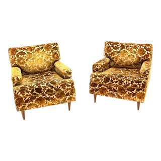 Mid-Century Modern Lounge Club Chairs- a Pair For Sale