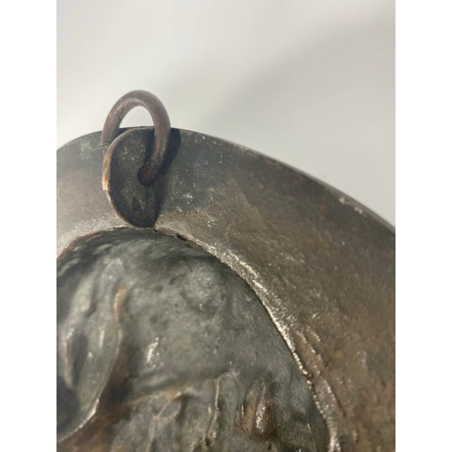 1868 French Antique Bronze Plaque of Jean Paul Marat by Jean Baptiste Buisson For Sale - Image 11 of 12