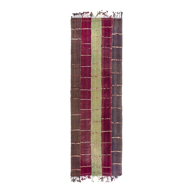 Oversized Unique Vintage Turkish Kilim Rug - 7`4" X 20`8" For Sale