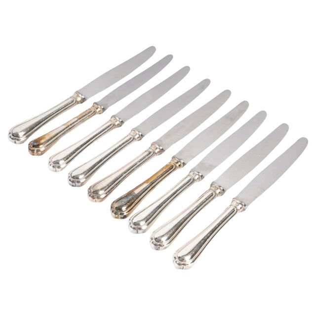 Dessert Knives from Christofle, 1980s, Set of 9 For Sale