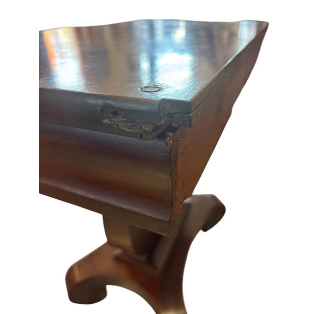 Wood Lexington Regency Style Console Table With Lyre Base in Cherry For Sale - Image 7 of 12