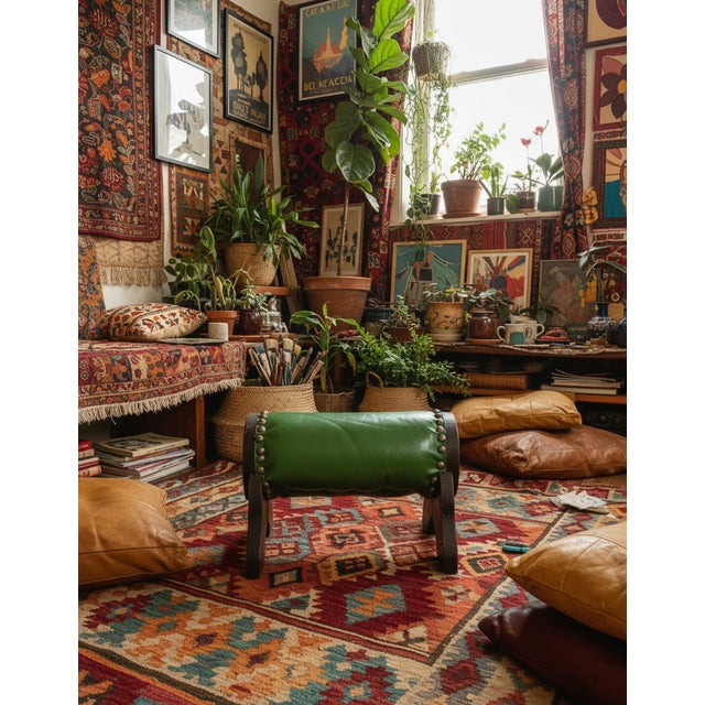 This remarkable antique "rolling pin" gout stool, dating to the late 19th or early 20th century, is a standout example of...