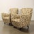 Vintage Armchairs in Jacquard Fabric and Wood, Italy, 1950s, Set of 2 For Sale - Image 3 of 10