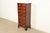 English Henkel Harris Chippendale Carved Solid Mahogany Lingerie Chest or Highboy Dresser For Sale - Image 3 of 14