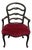 Antique Carved French Ladderback Armchair For Sale