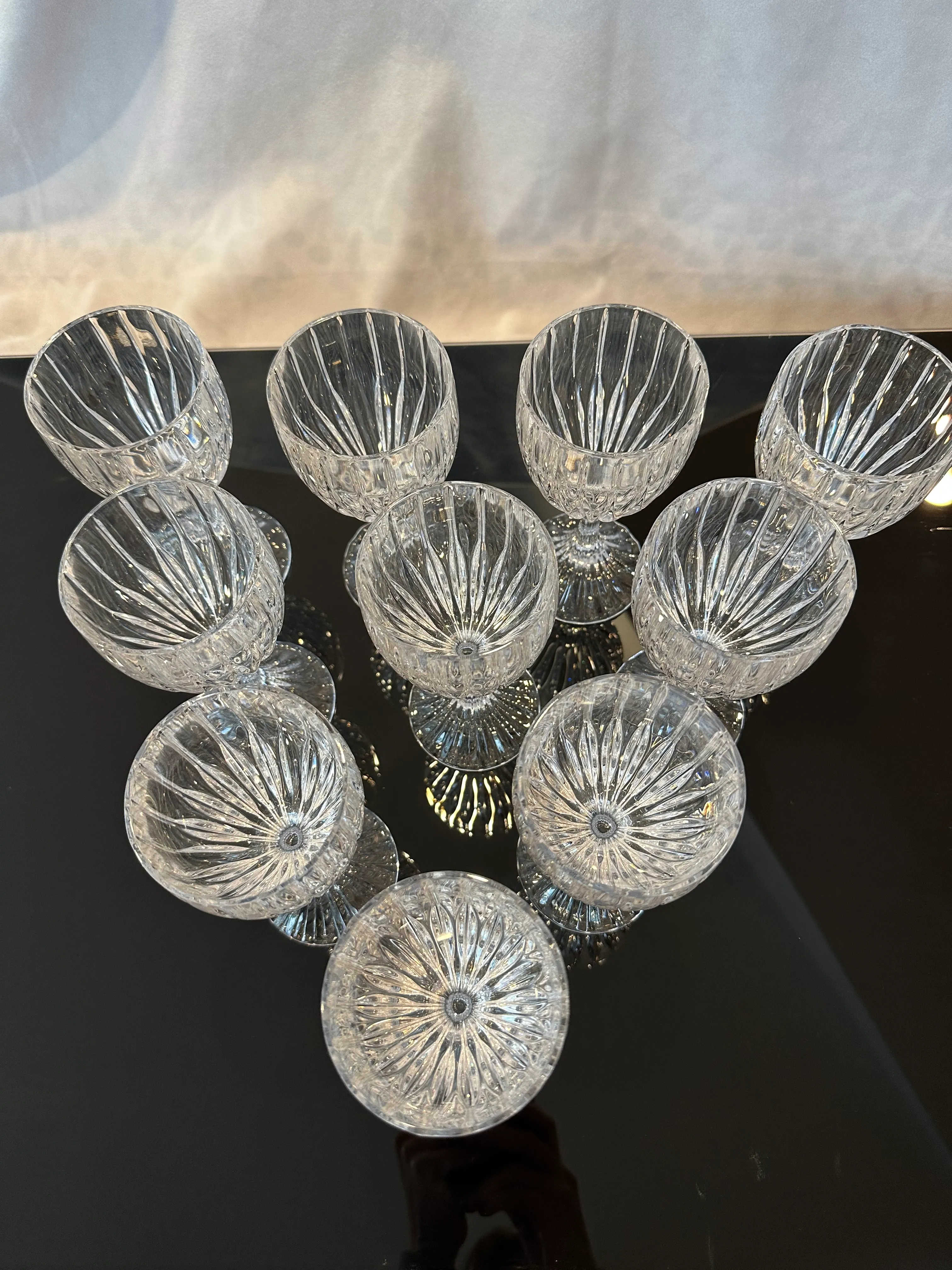 Mikasa Park Lane Crystal Wine Glasses - Set of 10 | Chairish