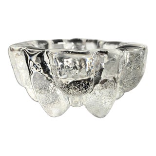 Modern Heavy Fine Glass Small Bowl For Sale