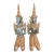 Tibetan Guardian Angel Theppanom Statues Bronze / Gold Gilt 13" - ca.1960 - A Pair For Sale
