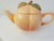 French Country Vintage Figural Sweet Peach Teapots, a Pair For Sale - Image 3 of 7