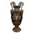 Antique Late 19th Century Italian Tall Majolica Vase With Serpentine Handles For Sale