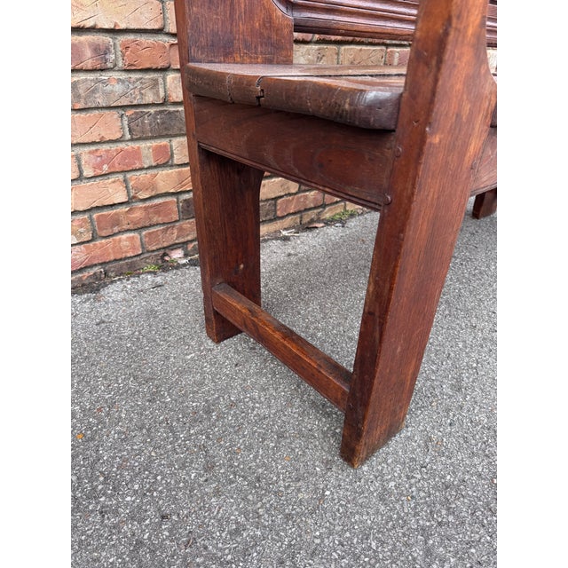 Brown 19th Century English Bench For Sale - Image 8 of 13