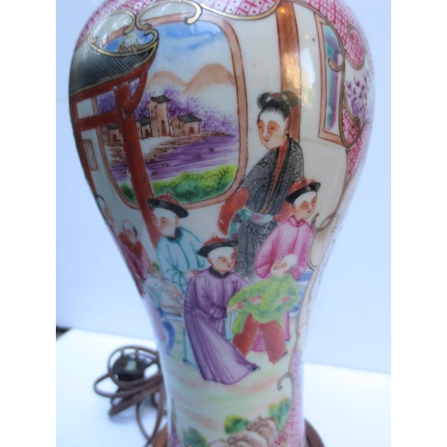 Mid 19th Century 1920-30s Chinese Porcelain Vase Mounted Lamp For Sale - Image 5 of 12