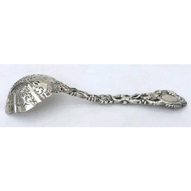 Victorian Pierced Sterling Fruit or Sugar Sifter by George Angell, London, 1871 For Sale - Image 10 of 12