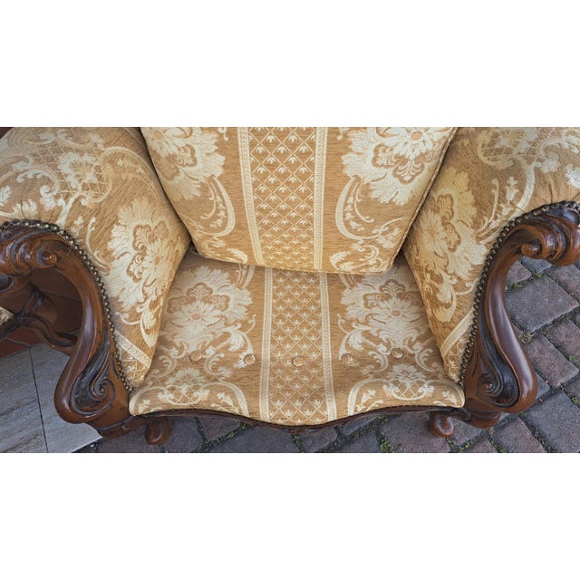 Metal Antique Italian Living Room Set, 1890s, Set of 3 For Sale - Image 7 of 9