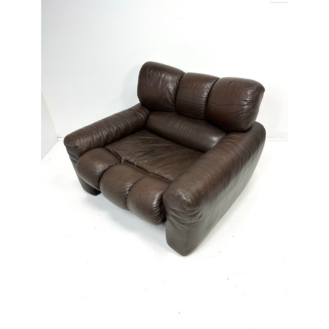 1970s Leather Lounge Chair by Tongiana Stefano For Sale - Image 9 of 9