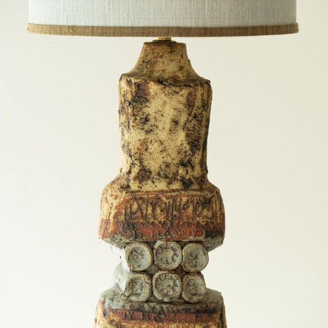 Large Ceramic Table Lamp by R. Houben, 1970 For Sale - Image 9 of 11