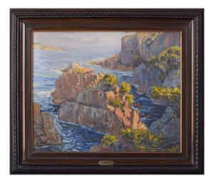 E. Palá, Impressionist Coastal Seascape, 20th-century, Oil on Canvas, Framed