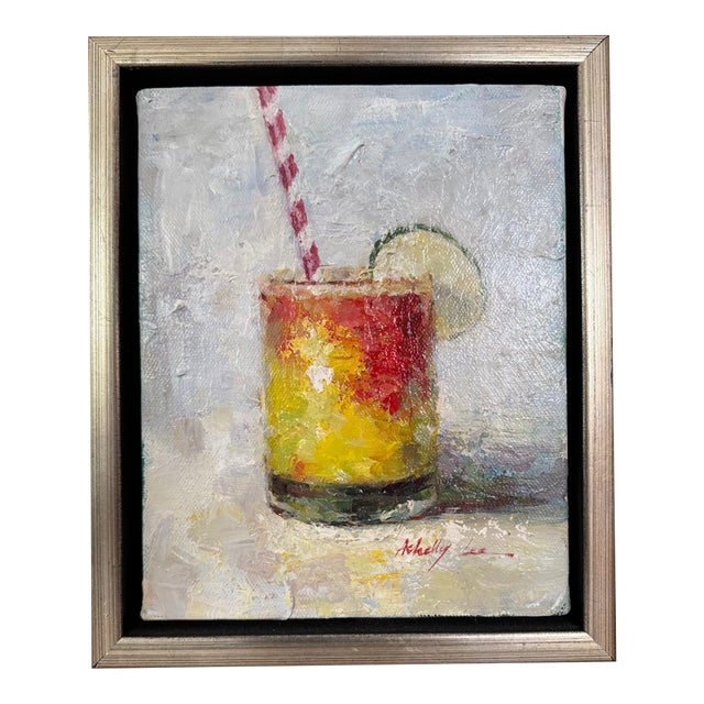 "Mixed Drink, Summer Cooler" Oil Painting by Ashley Lee For Sale