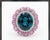 Modern Natural Blue Topaz, Diamond, & Pink Sapphire Ring in 14k Gold For Sale - Image 3 of 8