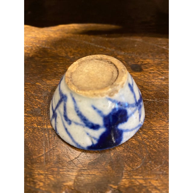 Antique Blue and White Chinese Wine Cup.