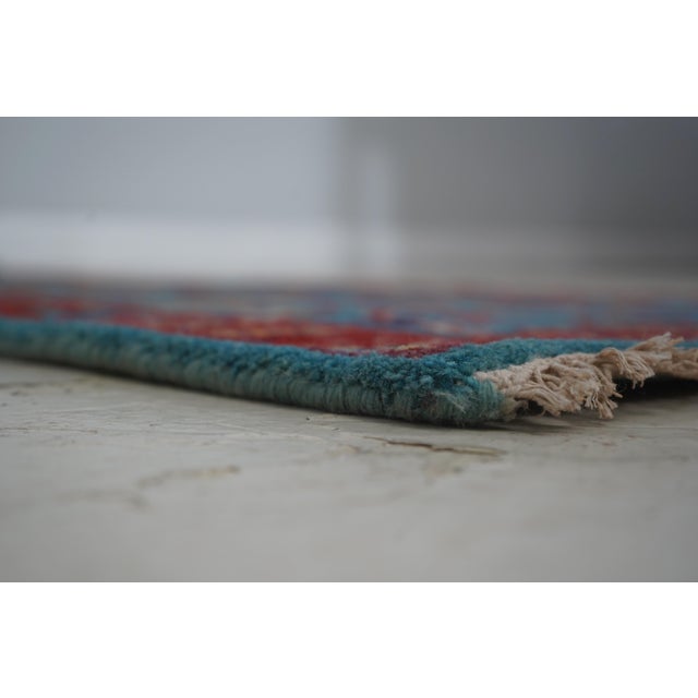 Textile Hand Woven 100% Wool Approx. 2.5’ X 6’ Runner Rug For Sale - Image 7 of 10