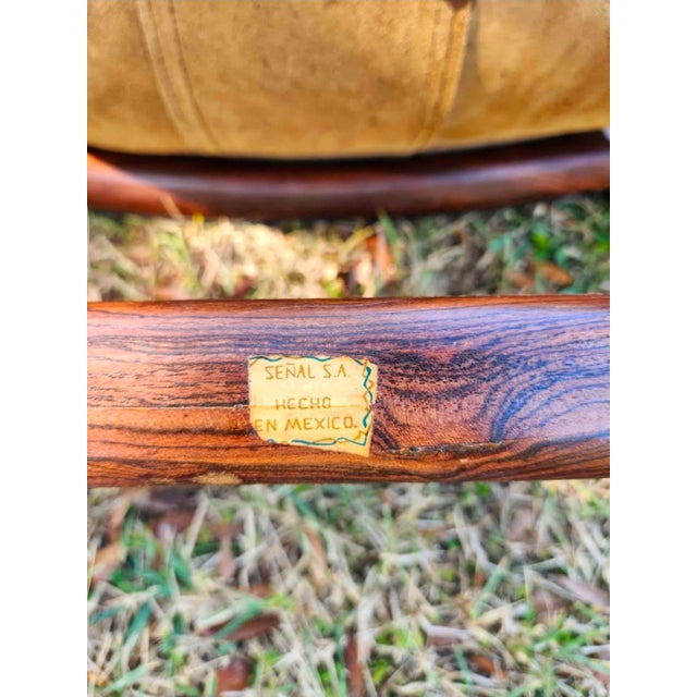 Black Vintage MCM Don Shoemaker Cocobolo Rosewood Sloucher Lounge Chairs ~ Set of 2 For Sale - Image 8 of 9