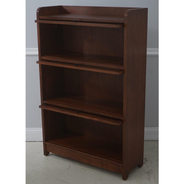Mission Stickley Mission Oak 3 Tier Barrister Bookcase For Sale - Image 3 of 16