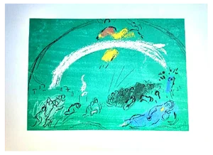 Marc Chagall, Noah and the Rainbow, Limited Edition Lithograph, 1986