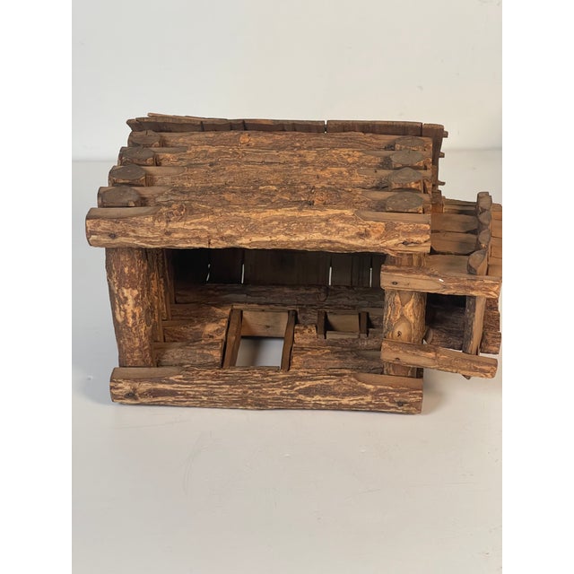 American Antique Folk Art Toy House Rustic Handmade For Sale - Image 4 of 4