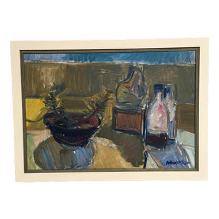 Y. Nilsson, Still Life, 1950s, Oil on Canvas, Framed For Sale