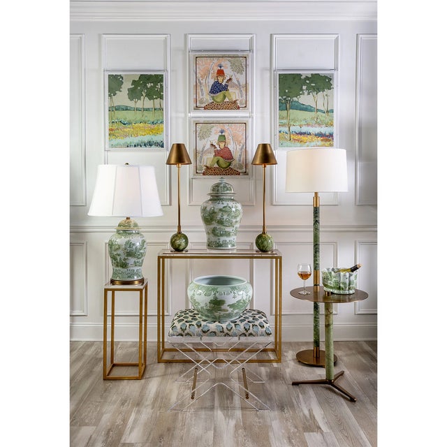 Port 68 Green Willow Large Ginger Jar Lamp For Sale - Image 4 of 5